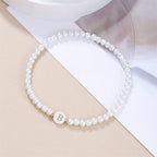 Bracelet blanc initiale - lettre