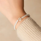 Bracelet blanc initiale - lettre