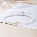 Bracelet blanc initiale - lettre