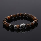 Pulsera Cabeza de Buda Plata Amuleto de la Suerte