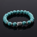Pulsera Cabeza de Buda Plata Amuleto de la Suerte
