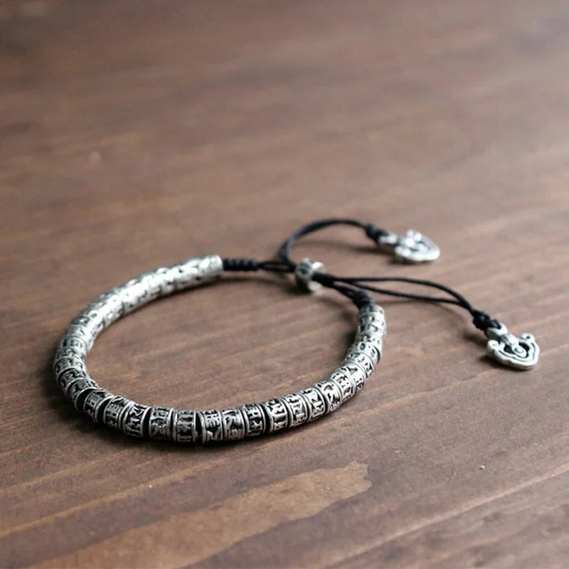 Pulsera Gourmette Amuleto Budista Esculpido