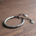 Pulsera Gourmette Amuleto Budista Esculpido