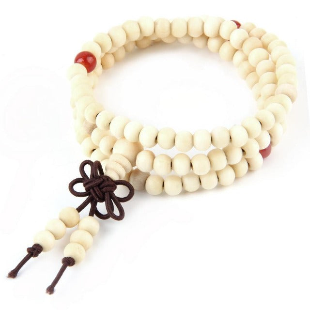 Pulsera Budista de la Suerte blanca