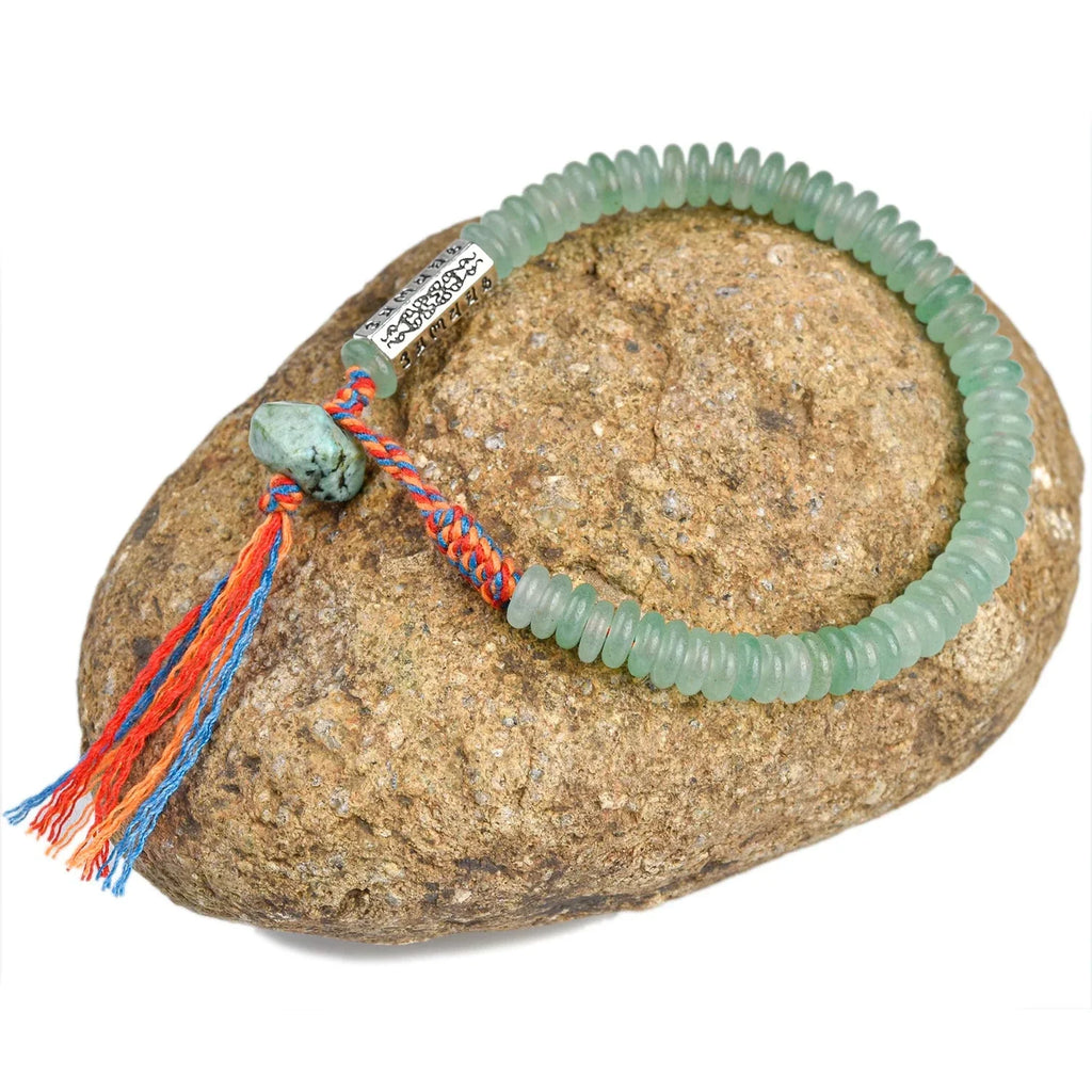 Pulsera Budista Tibetana de Cuentas de aventurina