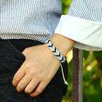 Bracelet brésilien en fil de coton effet naturel