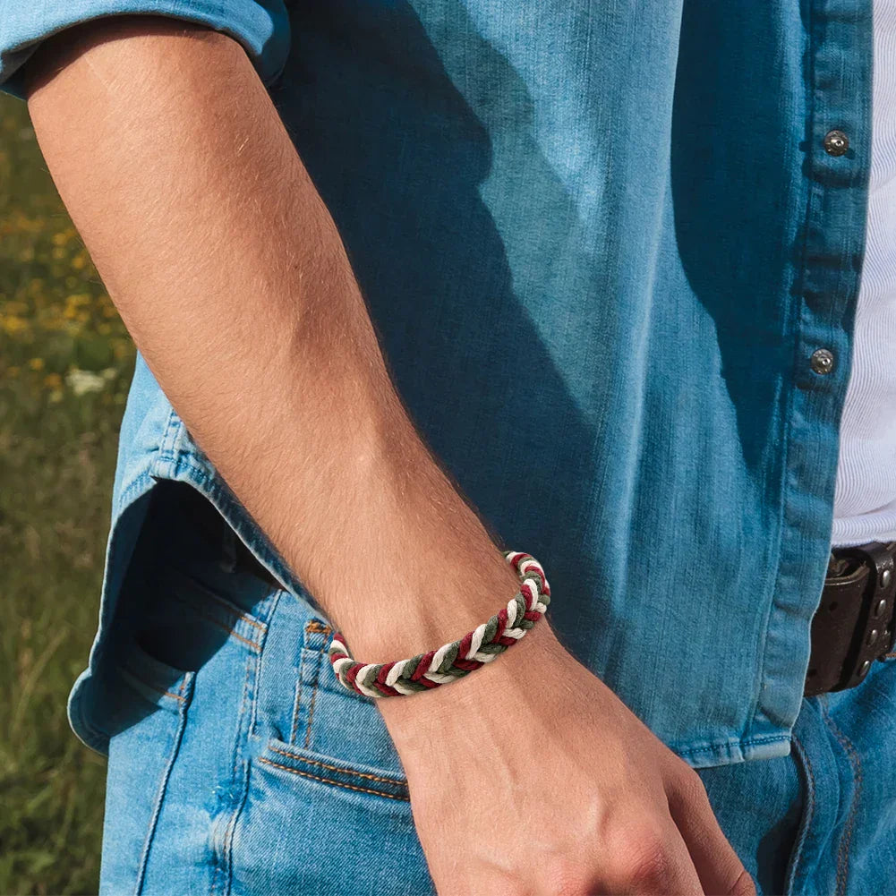 Bracelet brésilien en fil de coton effet naturel