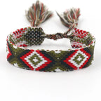 Bracelet brésilien large à motifs géométriques