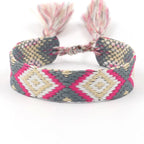 Bracelet brésilien large à motifs géométriques