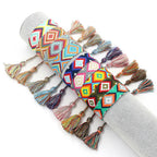 Bracelet brésilien large à motifs géométriques