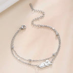 Pulsera Gato Plata y Oro plata