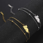 Pulsera Gato Plata y Oro