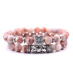Pulsera Búho - Pulsera Búhos Perlas rosa
