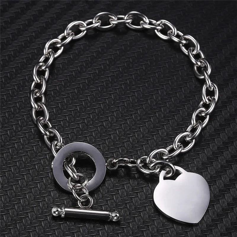 Pulsera Corazón Grumete Mujer plata