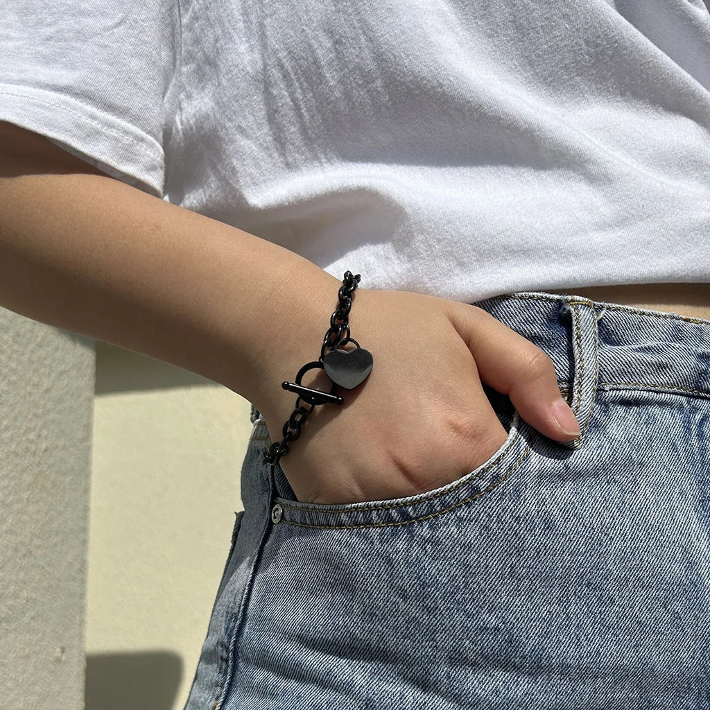 Pulsera Corazón Grumete Mujer negro