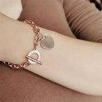 Pulsera Corazón Grumete Mujer oro rosa