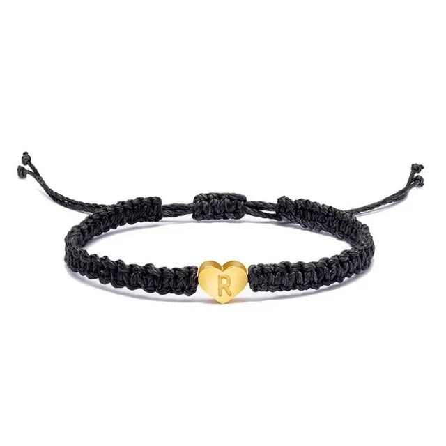 Pulsera Corazón Inicial Oro