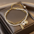 Pulsera Corazón & Perlas del Mar del Sur