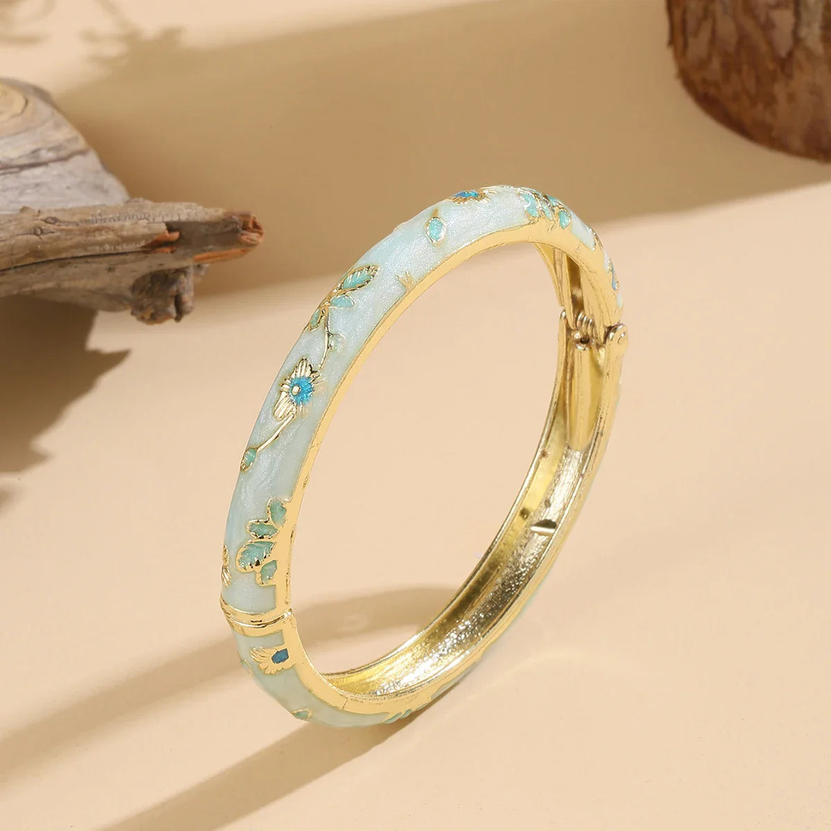 Pulsera Colorida con Flores azul