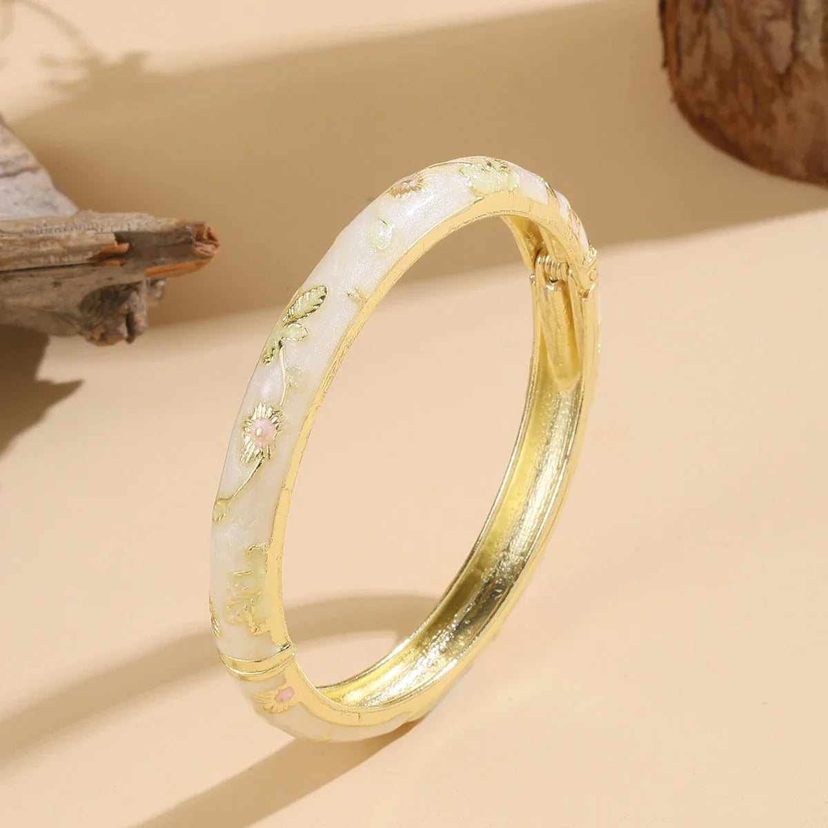 Pulsera Colorida con Flores blanco