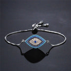 Pulsera contra el Mal de Ojo Azul Griego Turco Matiasma Mataki Gourmette plata 2