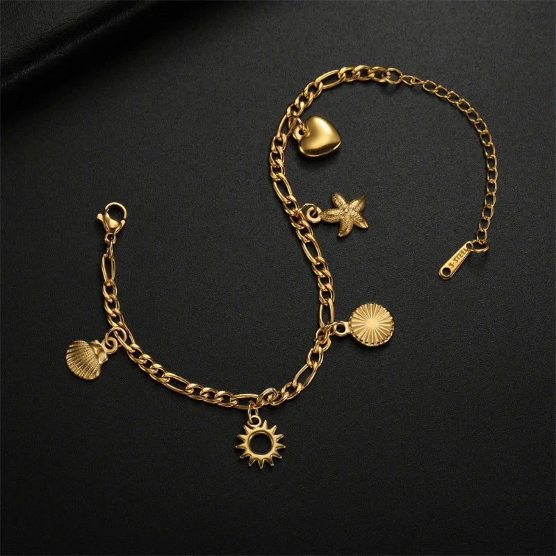 Pulsera de Conchas para Mujer oro
