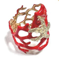 Pulsera Coral y Estrella de Mar roja