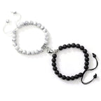 Pulsera Pareja Perla negra y blanca