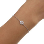 Pulsera Cruz de plata