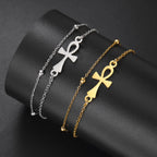Pulsera Cruz de Ankh Egipto oro 2