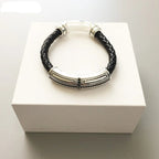 Pulsera Cruz Rústica de Cuero - Exception®