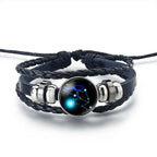 Pulsera de Cuero Signo del Zodiaco 12 Constelaciones tauro
