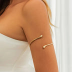 Brazalete de Brazo para Mujer Gota de Agua - Adorno de Cadena de Brazo y Joya para Bíceps oro