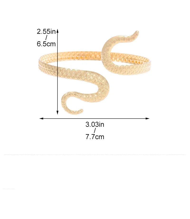 Brazalete de Brazo para Mujer Cola de Serpiente - Adorno de Cadena de Brazo y Joya de Bíceps oro
