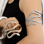 Brazalete de Brazo para Mujer Serpiente - Adorno Cadena de Brazo y Joya de Bíceps en plata