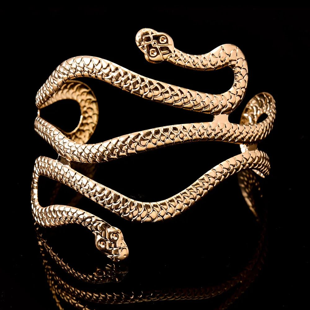 Brazalete de Brazo para Mujer Serpiente - Adorno Cadena de Brazo y Joya de Bíceps en oro