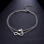 Tobillera de Plata Personalizada para Mujer