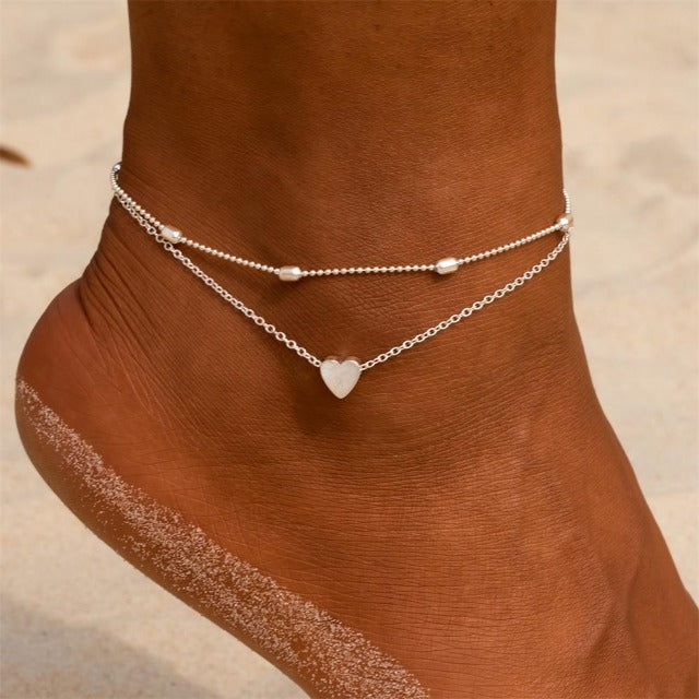 Pulsera de Tobillo Mujer Oro & Plata plata