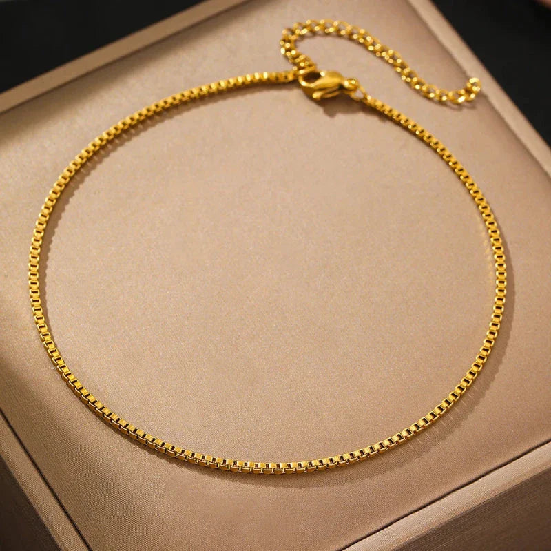 Pulsera de Tobillo Fina oro
