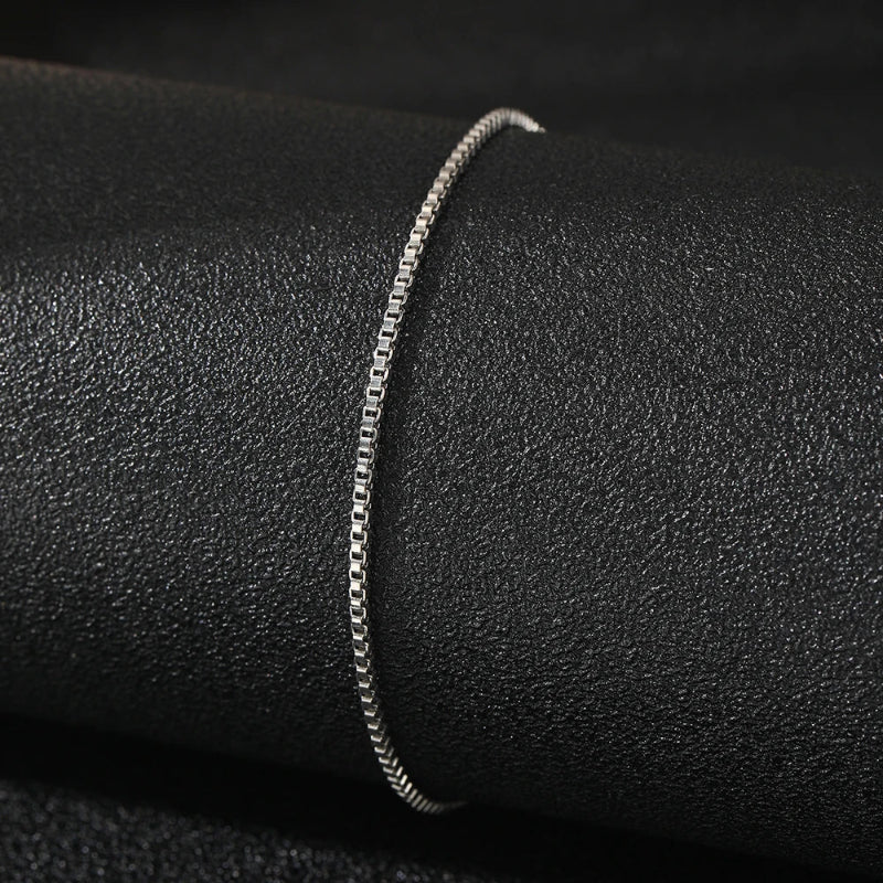 Pulsera de Tobillo Fina plata