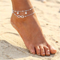 Pulsera de Tobillo Infinito para Mujer plata