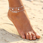 Pulsera de Tobillo Infinito para Mujer plata