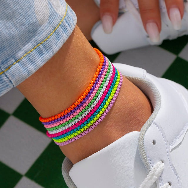 Pulsera de Tobillo para Mujer Colorida