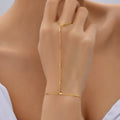 Pulsera de Mano Joyería Cadena Mujer Mano y Dedo