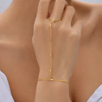 Pulsera de Mano Joyería Cadena Mujer Mano y Dedo