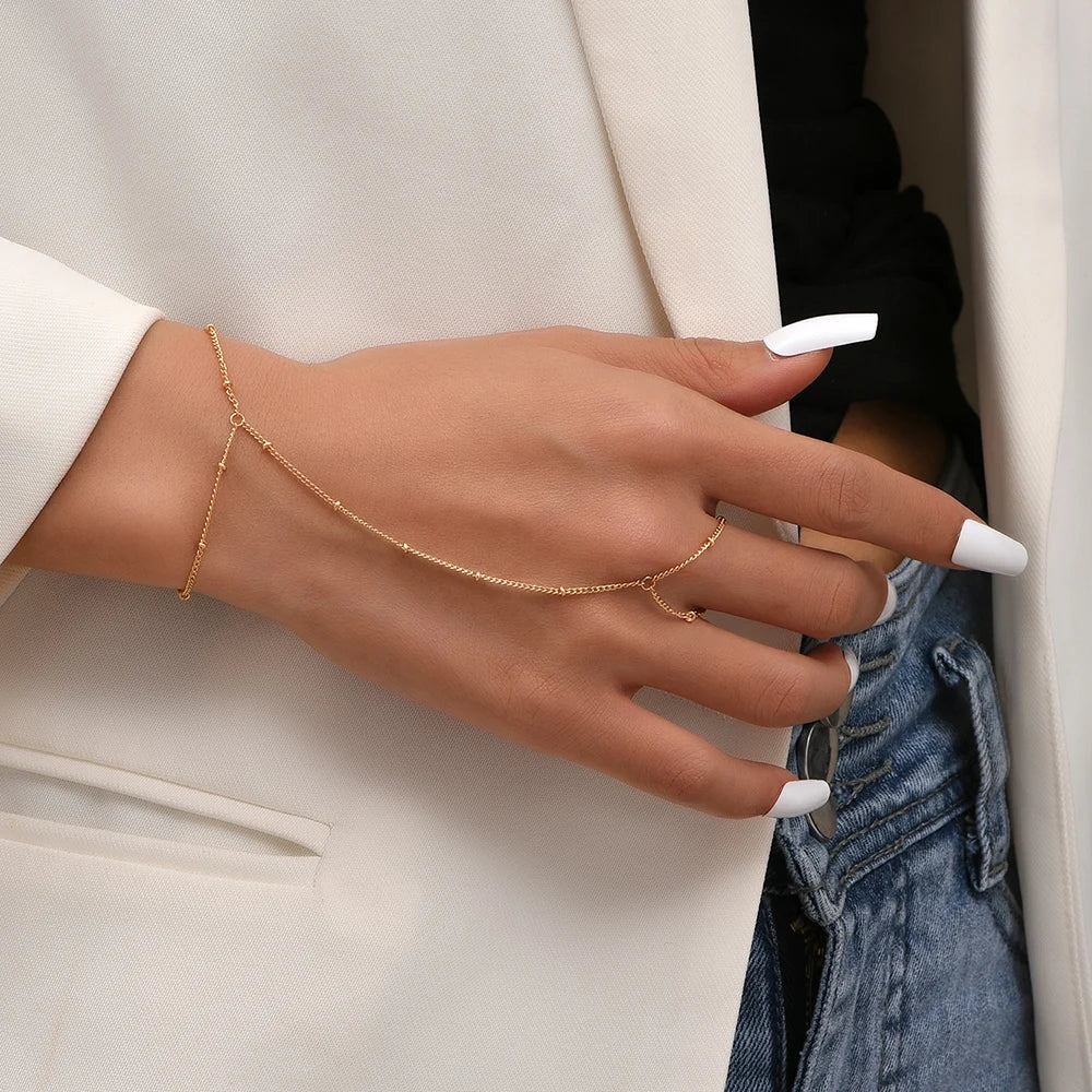 Pulsera de Mano Cadena Mano y Dedo Mujer