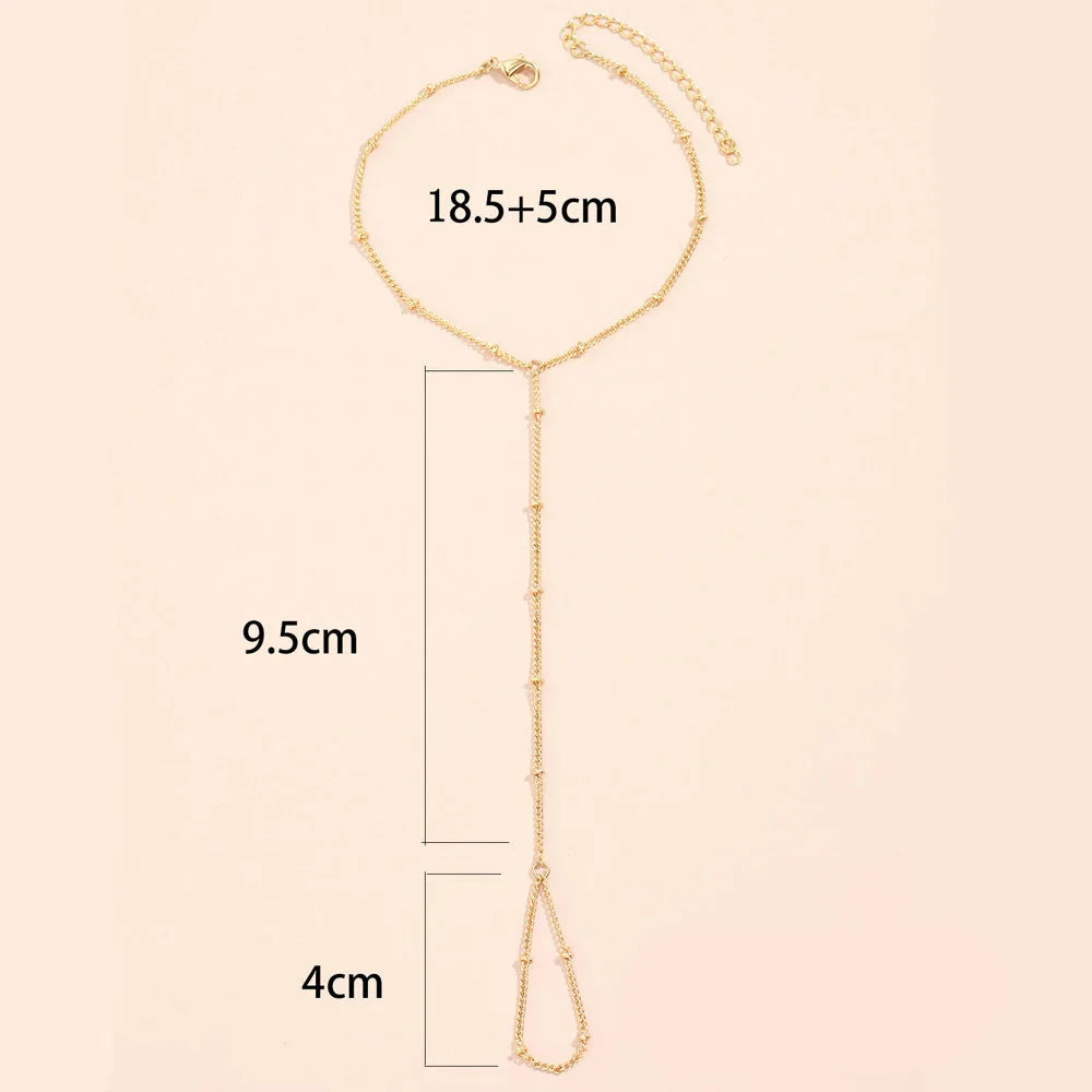 Pulsera de Mano Cadena Mano y Dedo Mujer
