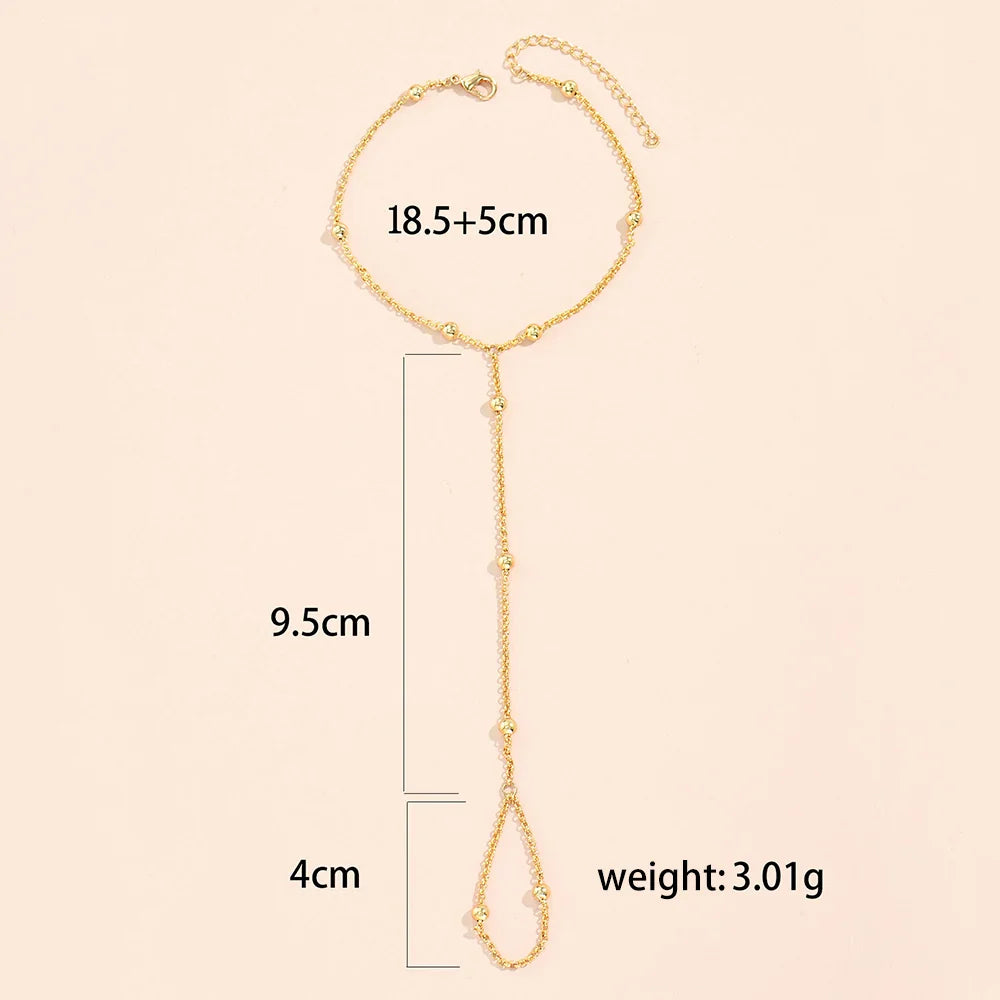 Pulsera de Mano Joya Mujer Cadena Dedo & Mano