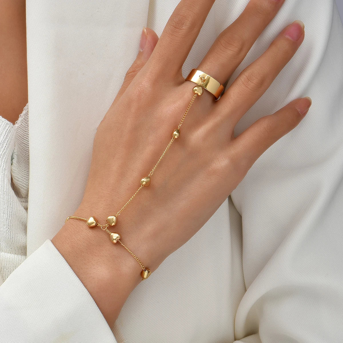 Pulsera de Mano Joya Mujer Cadena Dedo & Mano