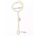 Pulsera de Mano Bolas Joya Mujer Cadena Mano y Dedo oro
